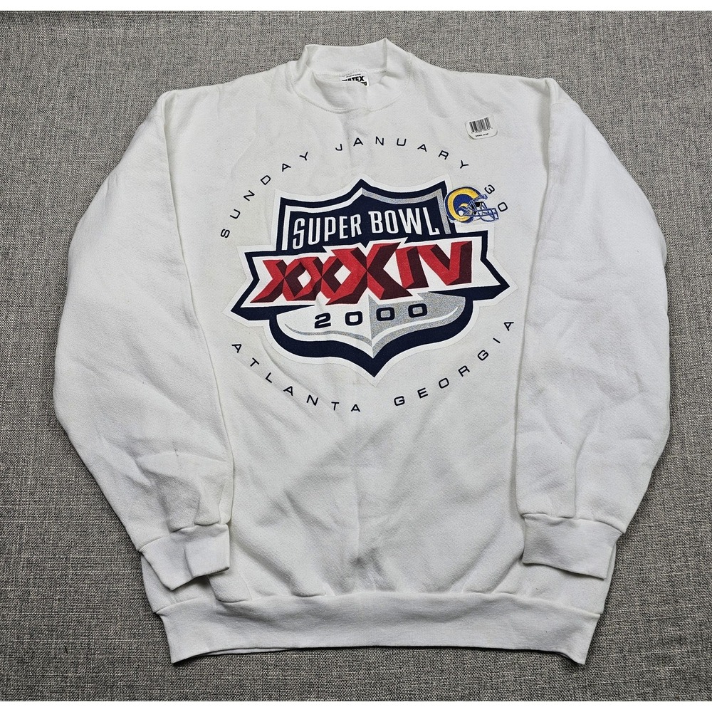 VINTAGE St. Louis Rams‎ Sweatshirt Mens XL NFL Football Super Bowl Tultex 2000